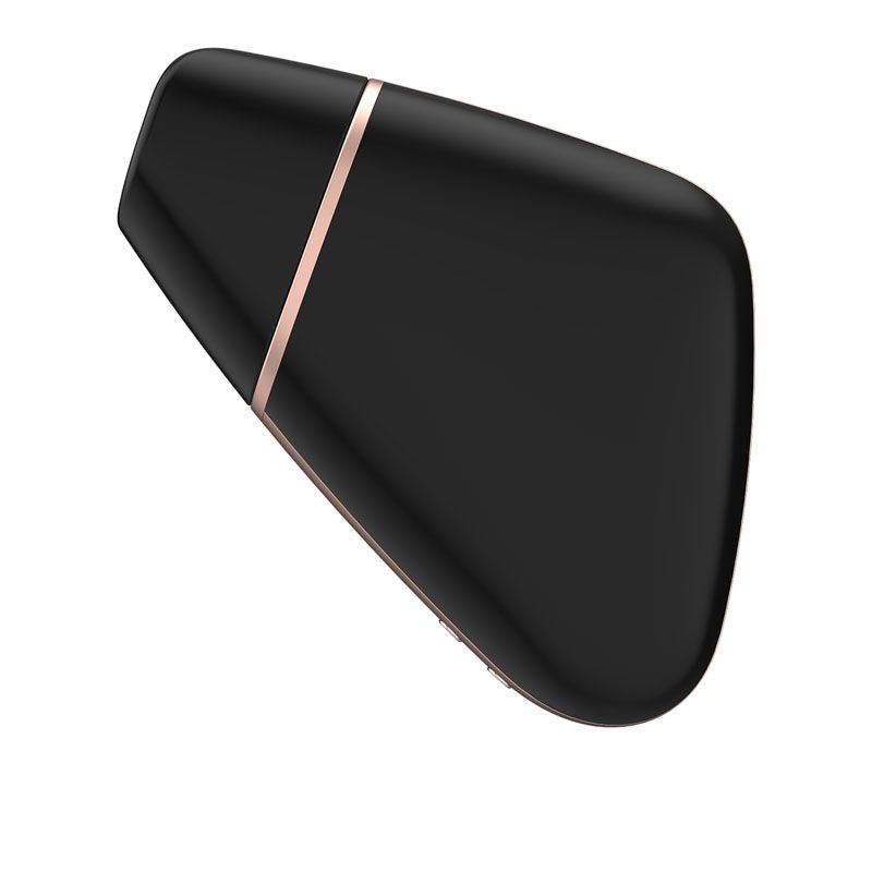 Satisfyer - love triangle - controlled clitoral suction stimulator - Black, Product side four view  | Flirtybay.com.au